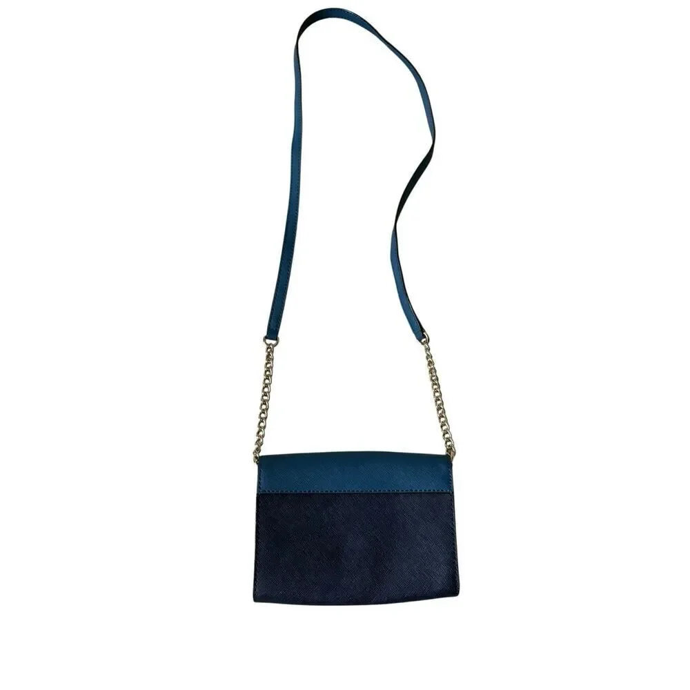 Kate‎ Spade Leather Crossbody Bag Purse Blue Black